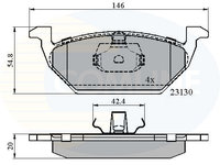 Set placute frana,frana disc COMLINE CBP0737