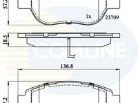 Set placute frana,frana disc COMLINE CBP11038