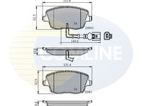 Set placute frana,frana disc COMLINE CBP11147