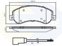 Set placute frana,frana disc COMLINE CBP21512