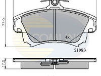 Set placute frana,frana disc COMLINE CBP3813