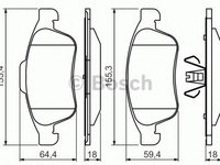 Set placute frana,frana disc DACIA DOKKER Express (2012 - 2020) BOSCH 0 986 494 441