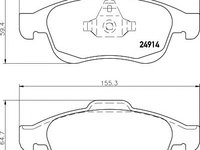 Set placute frana,frana disc DACIA DOKKER Express (2012 - 2016) HELLA PAGID 8DB 355 014-791 piesa NOUA