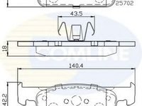 Set placute frana,frana disc DACIA LOGAN II (2012 - 2016) COMLINE CBP02223 piesa NOUA