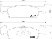 Set placute frana,frana disc DACIA LOGAN II (2012 - 2020) BREMBO P 68 060