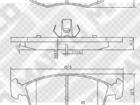 Set placute frana,frana disc DACIA LOGAN (LS_), DACIA LOGAN MCV (KS_), DACIA SANDERO - MAPCO 6827