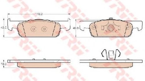 Set placute frana, frana disc DACIA LOGAN MCV