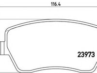 Set placute frana,frana disc DACIA LOGAN MCV (KS) (2007 - 2016) BREMBO P 68 033 piesa NOUA