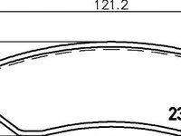 Set placute frana,frana disc DAEWOO EVANDA (KLAL), CHEVROLET EVANDA limuzina, DAEWOO MAGNUS - MINTEX MDB2647