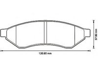 Set placute frana,frana disc DAEWOO EVANDA (KLAL), CHEVROLET EVANDA limuzina, CHEVROLET EPICA (KL1_) - JURID 573215J