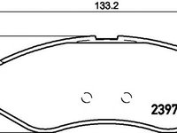 Set placute frana,frana disc DAEWOO KALOS (KLAS), CHEVROLET KALOS, CHEVROLET KALOS limuzina - HELLA PAGID 8DB 355 011-251