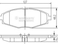 Set placute frana,frana disc DAEWOO LANOS limuzina (KLAT) (1997 - 2016) NIPPARTS J3600909 piesa NOUA