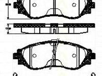 Set placute frana,frana disc DAEWOO LEGANZA limuzina (KLAV), DAEWOO NUBIRA limuzina (KLAJ), CHEVROLET ASTRA hatchback - TRISCAN 8110 21010