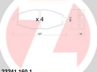 Set placute frana,frana disc DAEWOO MATIZ (KLYA) (1998 - 2016) ZIMMERMANN 23241.160.1 piesa NOUA