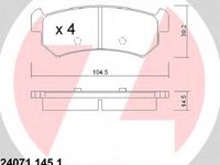 Set placute frana,frana disc DAEWOO NUBIRA (KLAJ), DAEWOO NUBIRA Break (KLAJ), DAEWOO NUBIRA limuzina (KLAJ) - ZIMMERMANN 24071.145.1