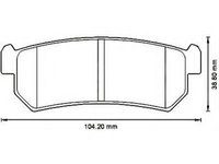 Set placute frana,frana disc DAEWOO NUBIRA (KLAJ), DAEWOO NUBIRA Break (KLAJ), DAEWOO NUBIRA limuzina (KLAJ) - JURID 573216J