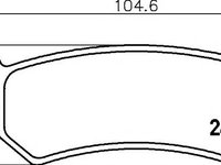 Set placute frana,frana disc DAEWOO NUBIRA (KLAJ), DAEWOO NUBIRA Break (KLAJ), DAEWOO NUBIRA limuzina (KLAJ) - MINTEX MDB2611