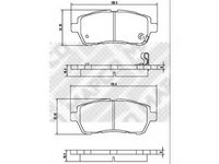 Set placute frana,frana disc DAIHATSU BOON (M3_), DAIHATSU MATERIA (M4_), MAZDA DEMIO (DE) - MAPCO 6881