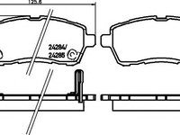 Set placute frana,frana disc DAIHATSU BOON (M3_), DAIHATSU MATERIA (M4_), MAZDA DEMIO (DE) - MINTEX MDB2968