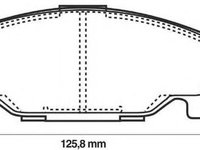 Set placute frana,frana disc DAIHATSU CHARADE Mk IV (G200, G202), DAIHATSU PYZAR (G3), DAIHATSU VALERA IV limuzina (G203) - JURID 572409J