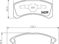 Set placute frana,frana disc DAIHATSU CUORE VII (L251), DAIHATSU CHARADE (L2_), DAIHATSU TREVIS - TEXTAR 2422901