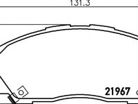 Set placute frana,frana disc DAIHATSU FOURTRAK (F7, F8), DAIHATSU FOURTRAK (F7, F8), BERTONE FREECLIMBER - TEXTAR 2196701