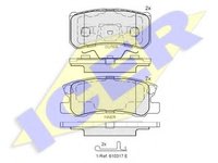 Set placute frana,frana disc DODGE CALIBER, DODGE AVENGER limuzina, JEEP PATRIOT (MK74) - ICER 181375-202