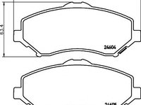 Set placute frana,frana disc DODGE JC, DODGE NITRO, JEEP WRANGLER III (JK) - HELLA PAGID 8DB 355 014-231