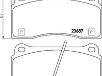 Set placute frana,frana disc DODGE VIPER Cabriolet, DODGE VIPER cupe, DODGE VIPER cupe - MINTEX MDB2618