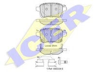 Set placute frana,frana disc FIAT 500 (312), FIAT 500 C (312), FIAT 500L - ICER 182170