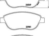 Set placute frana,frana disc FIAT 500L - MINTEX MDB3367