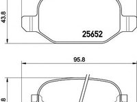 Set placute frana,frana disc FIAT 500L - TEXTAR 2565201