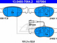 Set placute frana,frana disc FIAT BRAVA (182) (1995 - 2003) ATE 13.0460-7064.2