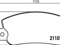 Set placute frana,frana disc FIAT CROMA (154), LANCIA DEDRA (835), LANCIA DELTA (831AB0) - HELLA PAGID 8DB 355 019-061