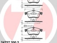 Set placute frana,frana disc FIAT DOBLO caroserie inchisa/combi (263), FIAT PRATICO platou / sasiu (263), OPEL COMBO caroserie inchisa/combi (X12) - Z