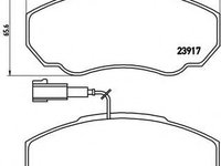 Set placute frana,frana disc FIAT DUCATO bus (230) (1994 - 2002) BREMBO P 23 091 piesa NOUA