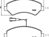 Set placute frana,frana disc FIAT DUCATO platou / sasiu (250, 290) (2006 - 2016) HELLA PAGID 8DB 355 019-901 piesa NOUA