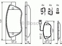 Set placute frana,frana disc FIAT GRANDE PUNTO (199) (2005 - 2016) BOSCH 0 986 424 596 piesa NOUA