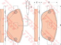 Set placute frana,frana disc FIAT MULTIPLA (186) (1999 - 2010) TRW GDB1829