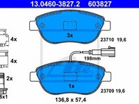 Set placute frana,frana disc FIAT MULTIPLA (186) (1999 - 2010) ATE 13.0460-3827.2 piesa NOUA