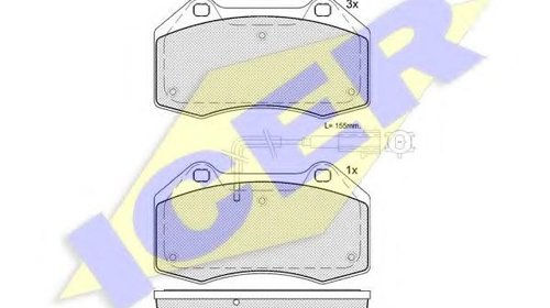 Set placute frana,frana disc FIAT PUNTO (199)