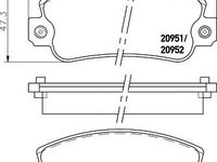 Set placute frana,frana disc FIAT REGATA limuzina (138), FIAT STRADA I (138A), SEAT RONDA (022A) - HELLA PAGID 8DB 355 007-121