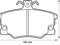 Set placute frana,frana disc FIAT REGATA limuzina (138), FIAT REGATA Weekend, FIAT STRADA Cabriolet - JURID 571309J