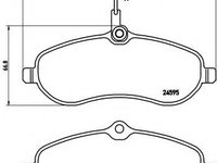 Set placute frana,frana disc FIAT SCUDO caroserie (272, 270) (2007 - 2020) BREMBO P 61 096