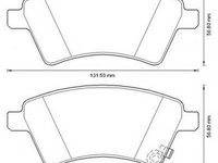 Set placute frana,frana disc FIAT SEDICI, SUZUKI SX4 (EY, GY), SUZUKI SX4 limuzina (GY) - JURID 573288J