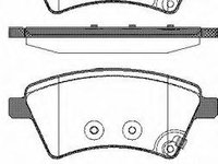 Set placute frana,frana disc FIAT SEDICI, SUZUKI SX4 (EY, GY) - METZGER 1215.01