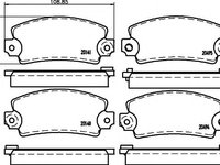 Set placute frana,frana disc FIAT STRADA I (138A), RENAULT 18 limuzina (134_), RENAULT 18 Break (135_) - MINTEX MDB1151