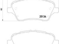 Set placute frana,frana disc FORD B-MAX (JK) (2012 - 2020) BREMBO P 24 151