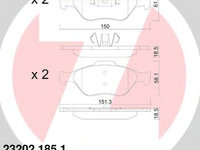 Set placute frana,frana disc FORD COURIER caroserie (JV_) (1998 - 2016) ZIMMERMANN 23202.185.1