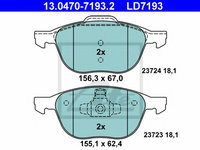 Set placute frana,frana disc FORD ECOSPORT (2011 - 2020) ATE 13.0470-7193.2